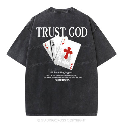 Trust God Christian Washed T-Shirt