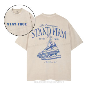 Image of Stand Firm Christian Washed T-Shirt