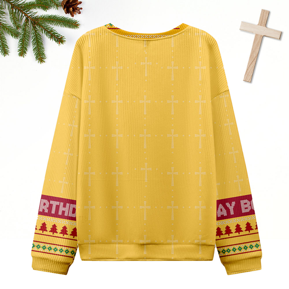 Jesus And Santa Ugly Sweater Design Christmas Christian Sweatshirt