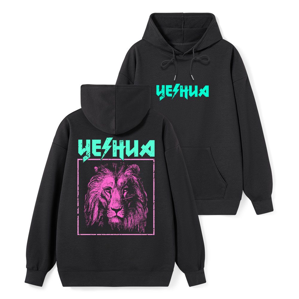 Retro Lion Yeshua Classic Christian Hoodie