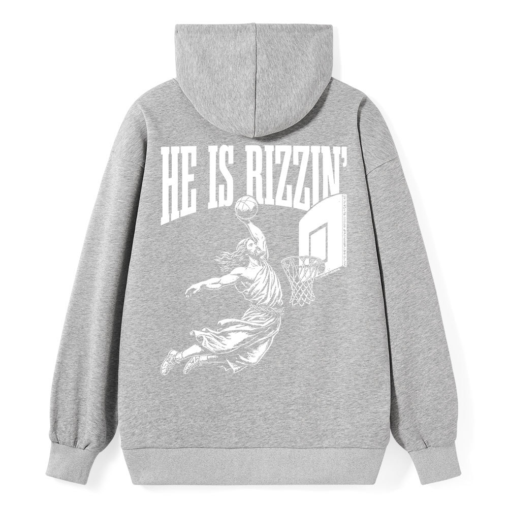 He Is Rizzin Classic Christian Hoodie