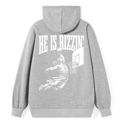 He Is Rizzin Classic Christian Hoodie