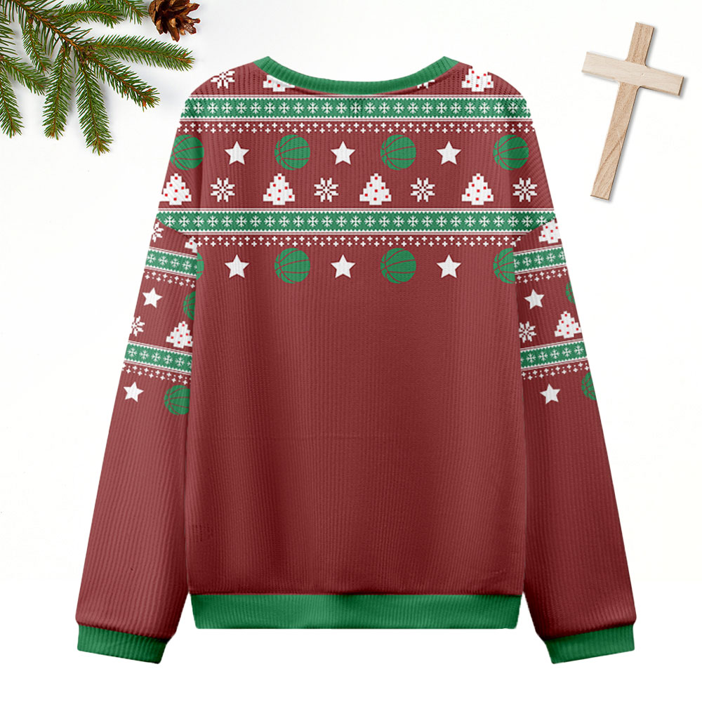 He Is Rizzin Christian Ugly Christmas Sweatshirt