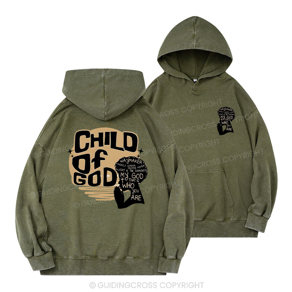 Child Of God Christian Washed Hoodie