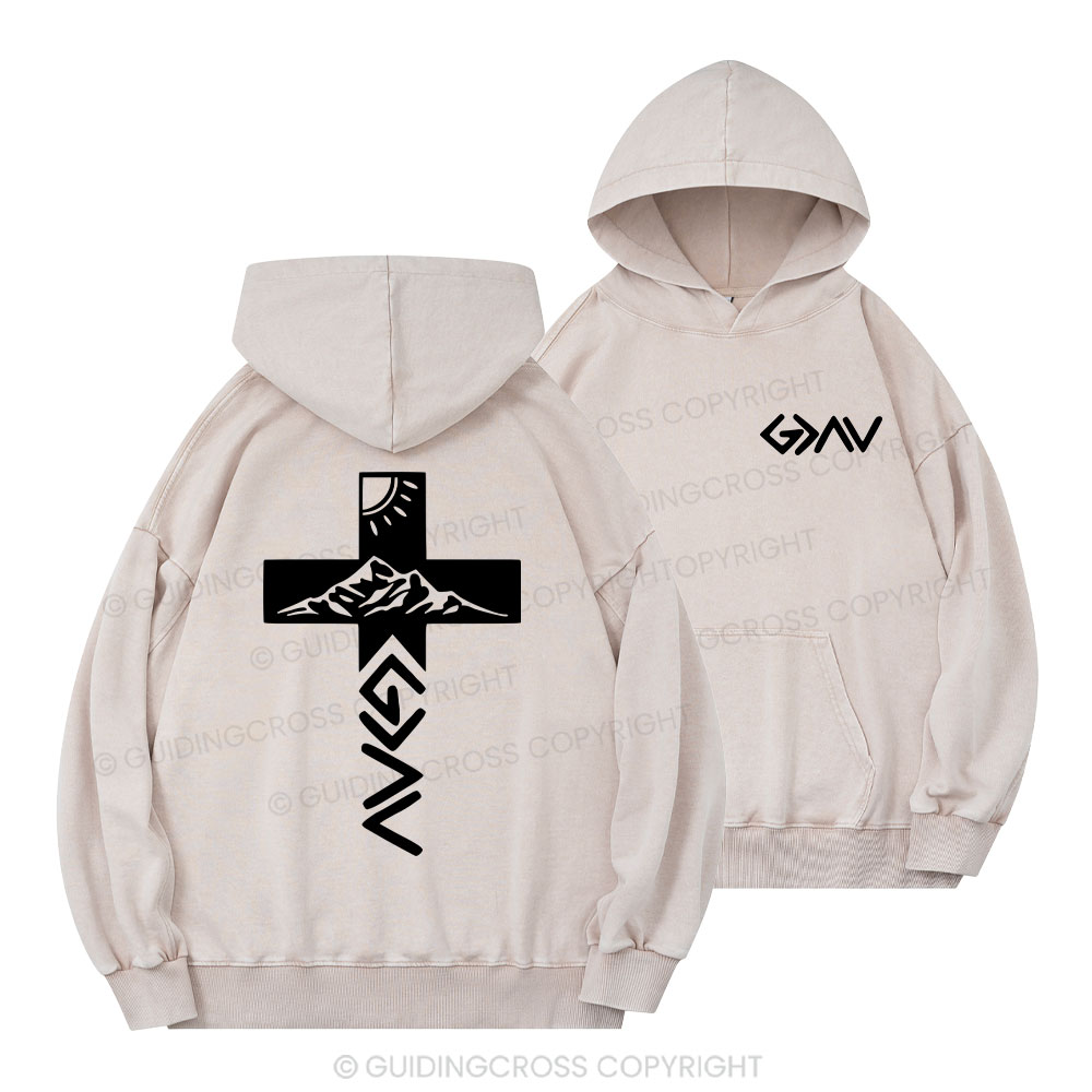 God Is Greater Than The Highs And Lows Christian Washed Hoodie