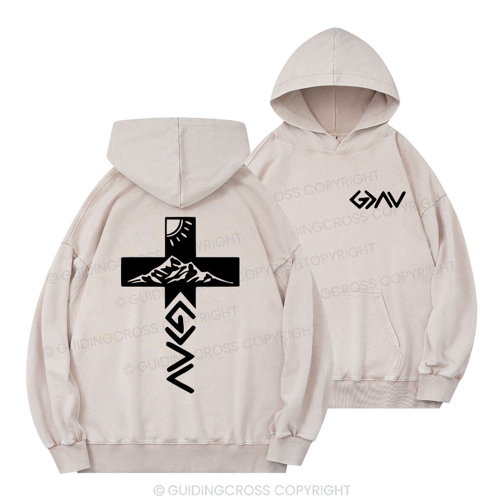 God Is Greater Than The Highs And Lows Christian Washed Hoodie