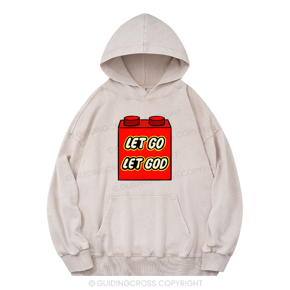 Let Go Let God Christian Washed Hoodie