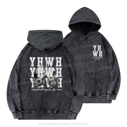 YHWH Christian Washed Hoodie