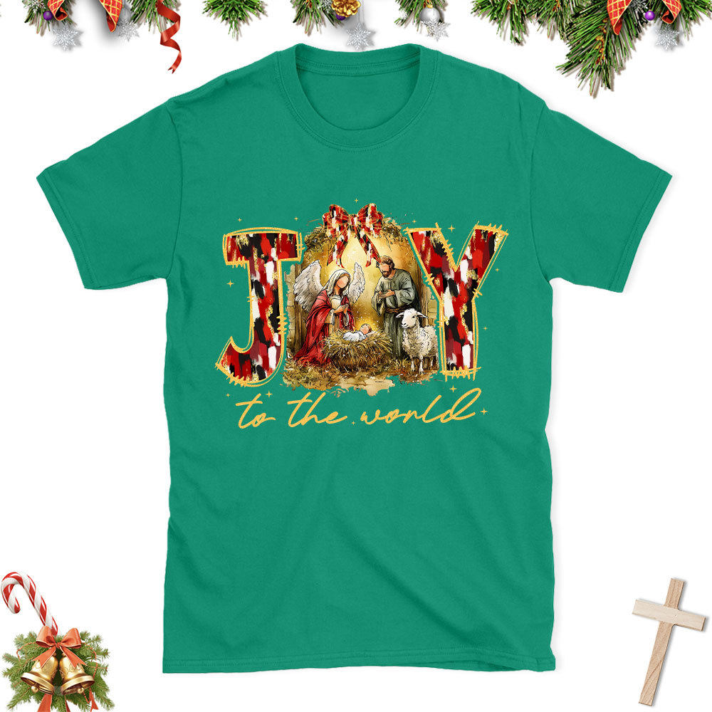 Joy To The World Christian Christmas T-Shirt