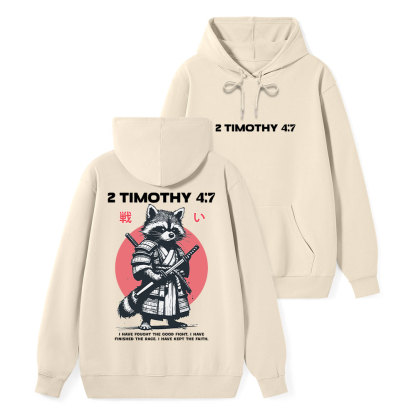 Fought The Good Fight Raccoon Classic Christian Hoodie
