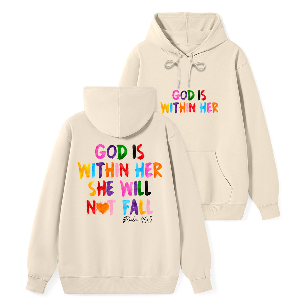 God Is Within Her She Will Not Fall Classic Christian Hoodie