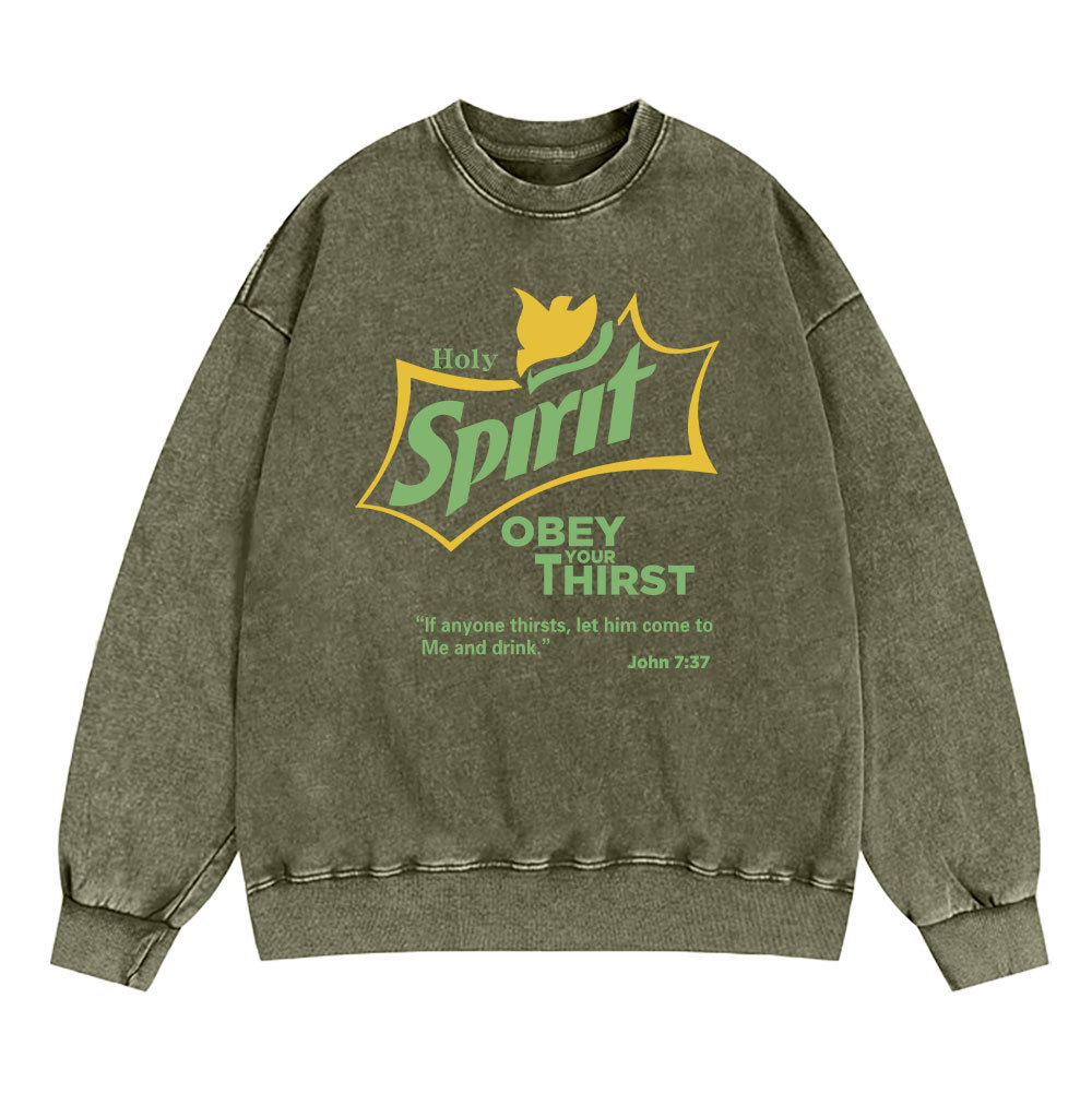 Holy Spirit Christian Washed Sweatshirt