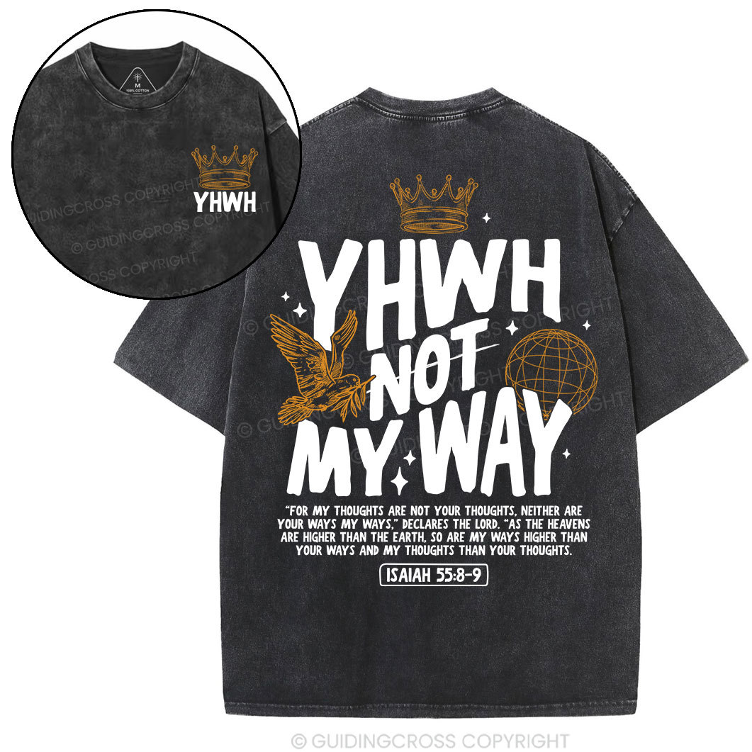 YHWH Christian Washed T-Shirt Sale - GuidingCross