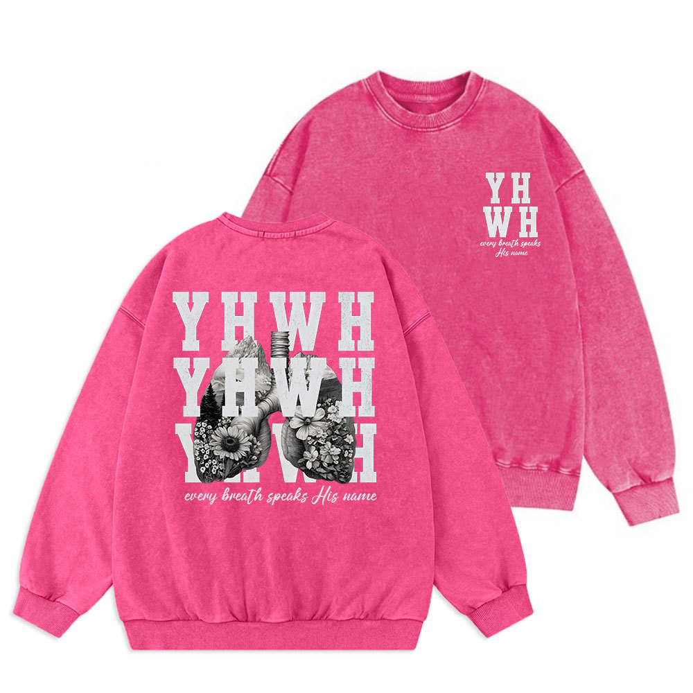 YHWH Christian Washed Sweatshirt