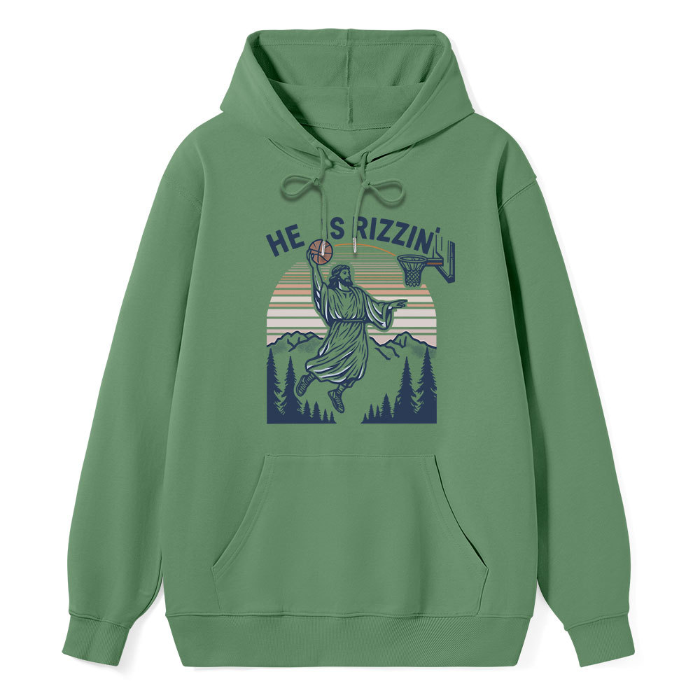 He Is Rizzen Classic Christian Hoodie