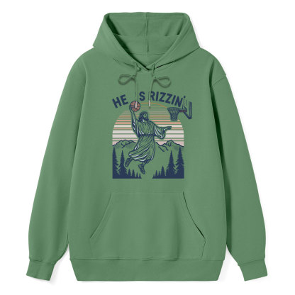 He Is Rizzen Classic Christian Hoodie