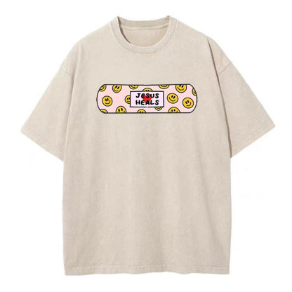 Jesus Heals Christian Washed T-Shirt