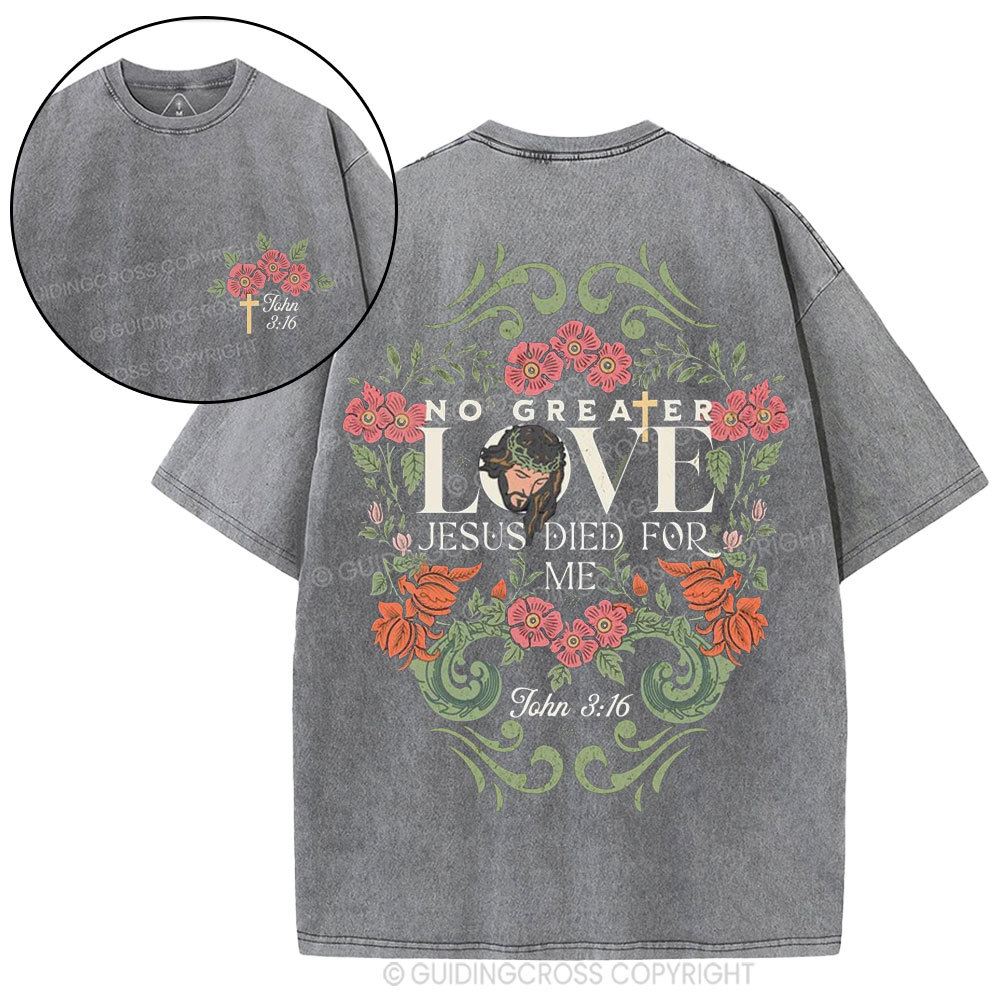 No Greater Love Christian Washed T-Shirt