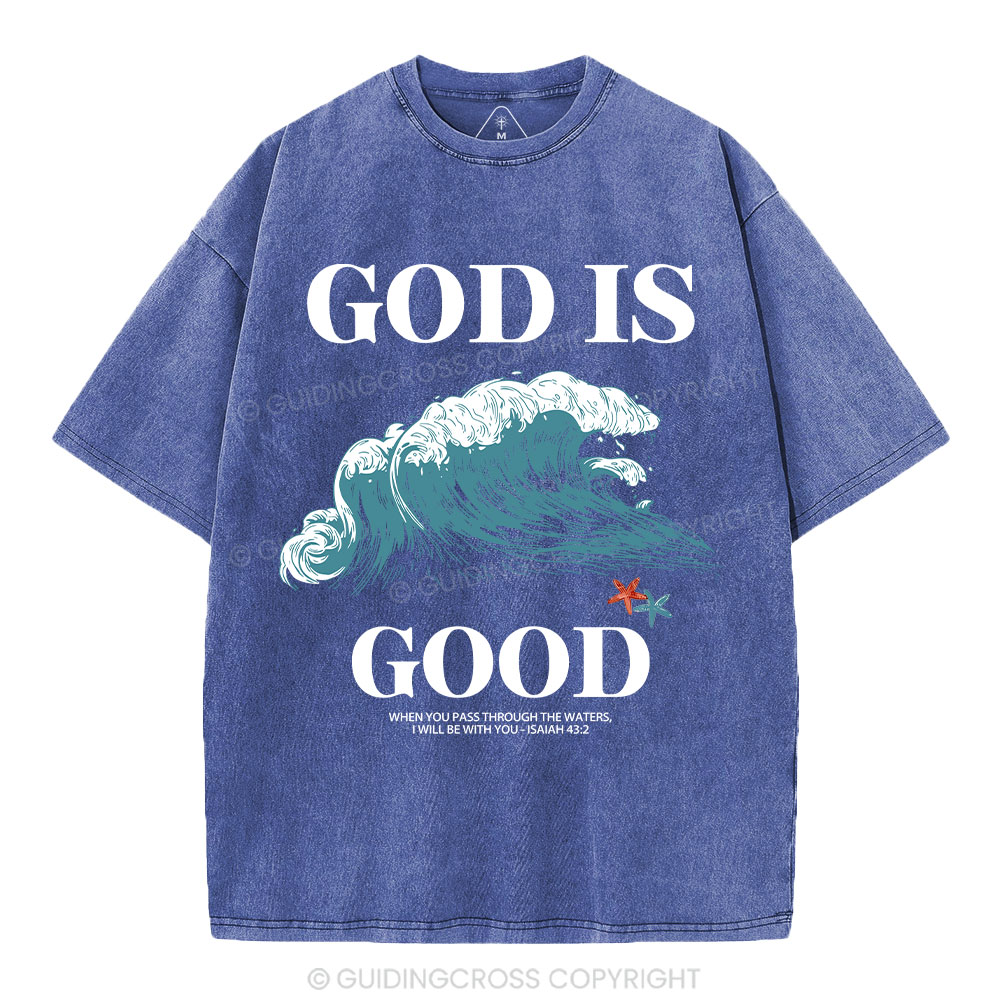 God Is Good Christian Washed T-Shirt