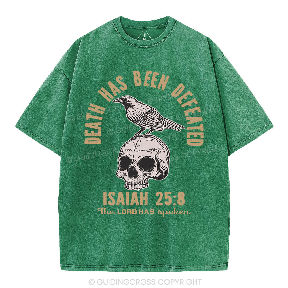 Death Has Been Defeated Christian Washed T-Shirt