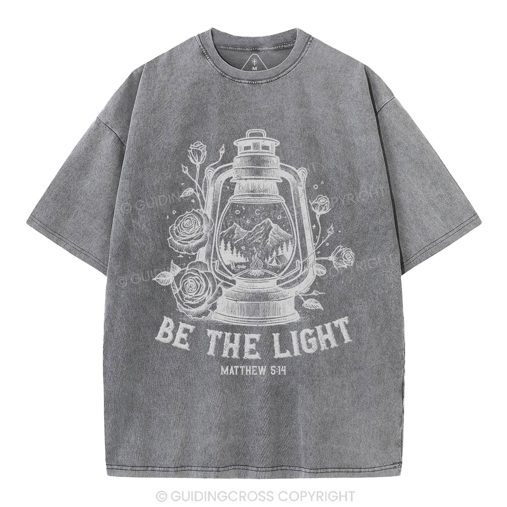 Be The Light Christian Washed T-Shirt