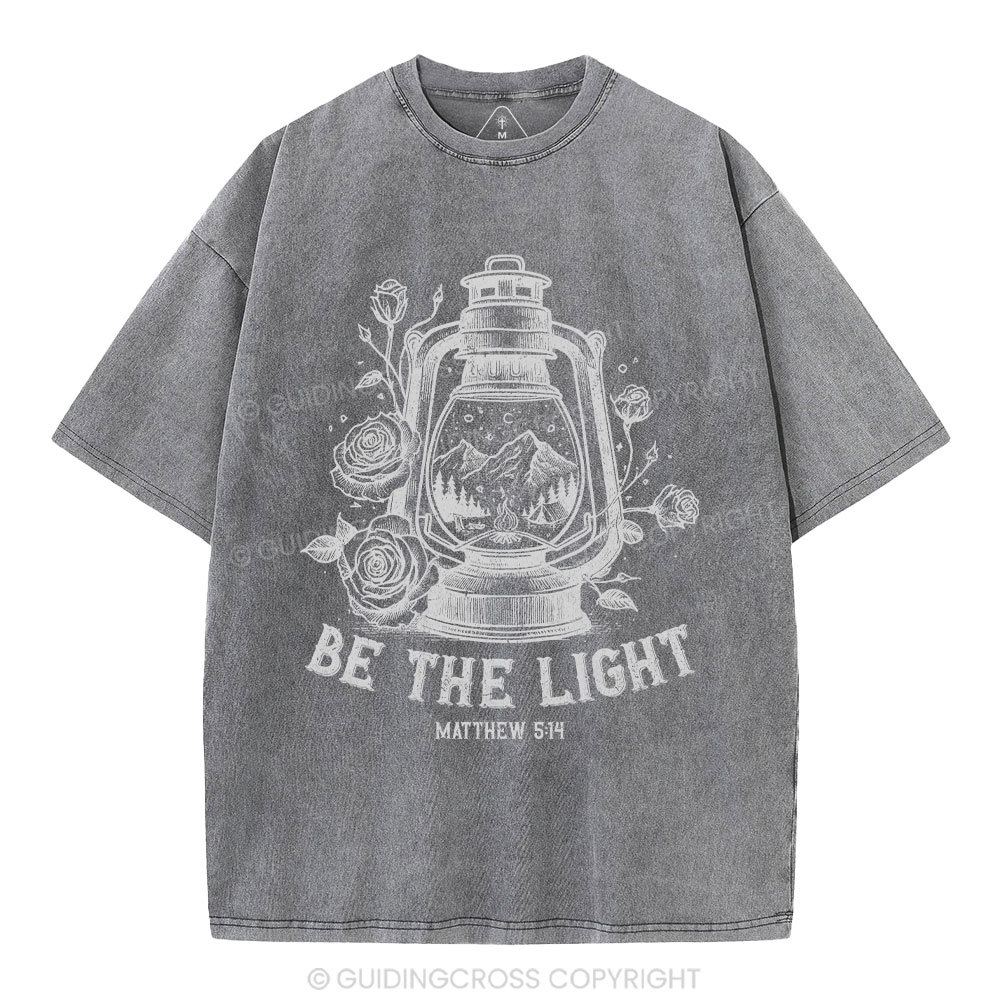 Be The Light Christian Washed T-Shirt
