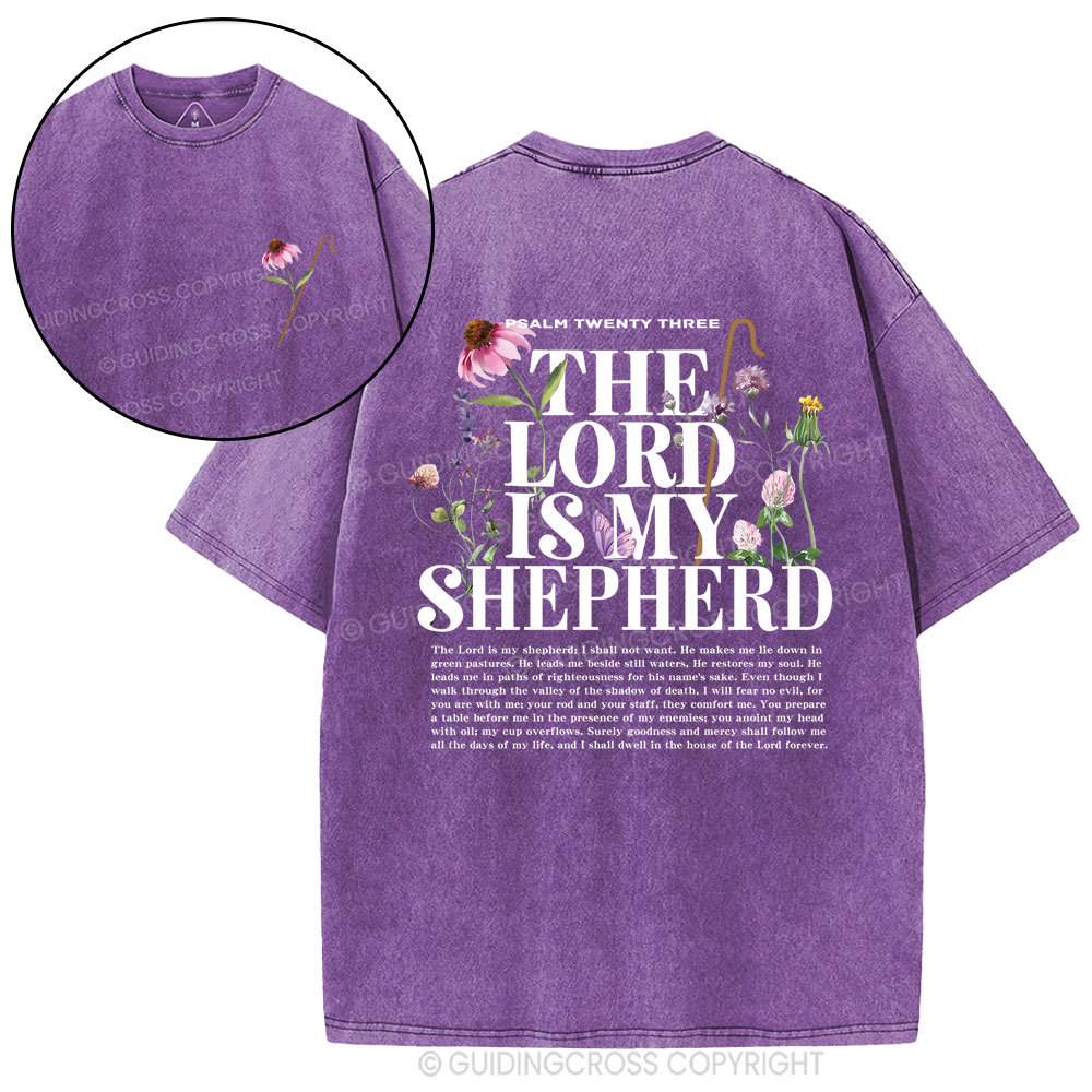 The Lord Is My Shepherd Christian Washed T-Shirt