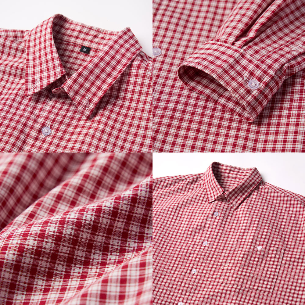 Unprinted Christian Checked Long Sleeve Boxy Shirt
