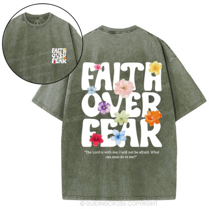 Faith Can Move Mountain Christian Washed T-Shirt