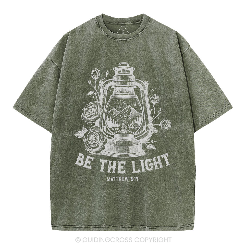 Be The Light Christian Washed T-Shirt