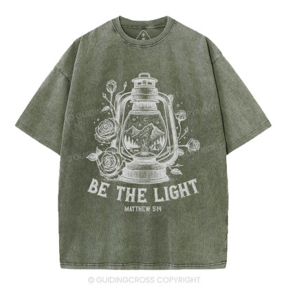 Be The Light Christian Washed T-Shirt