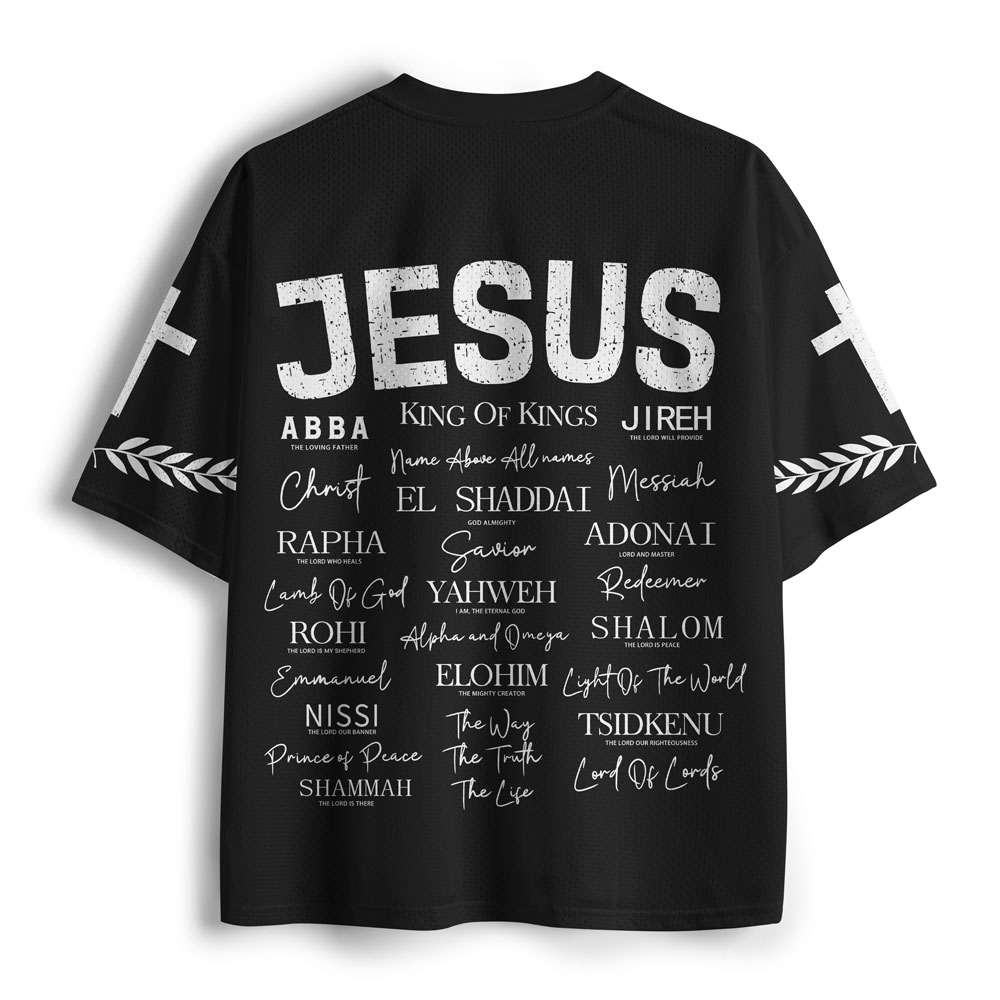 Jesus Is King Christian Black Mesh Jersey