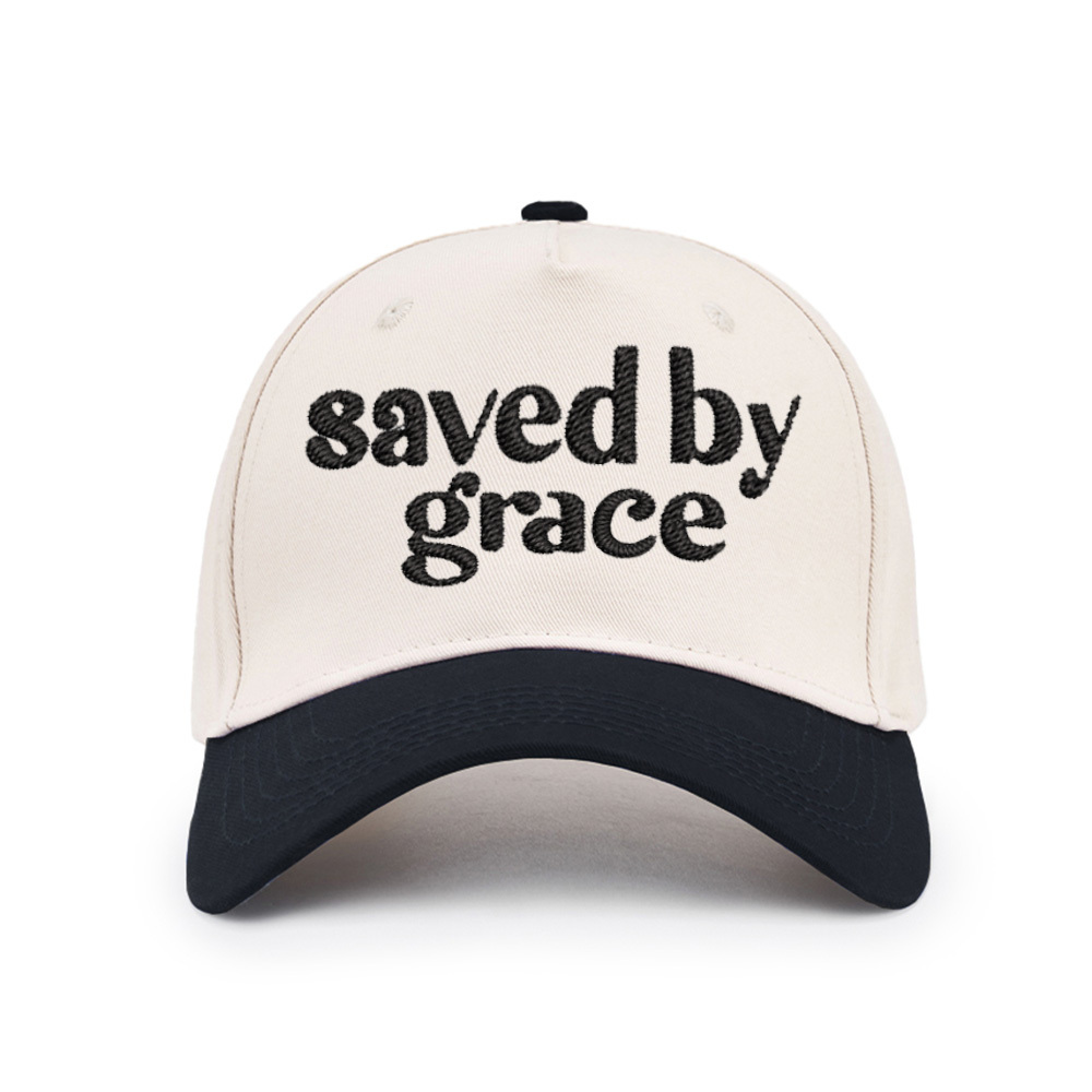 Saved By Grace Christian Color Block Hat