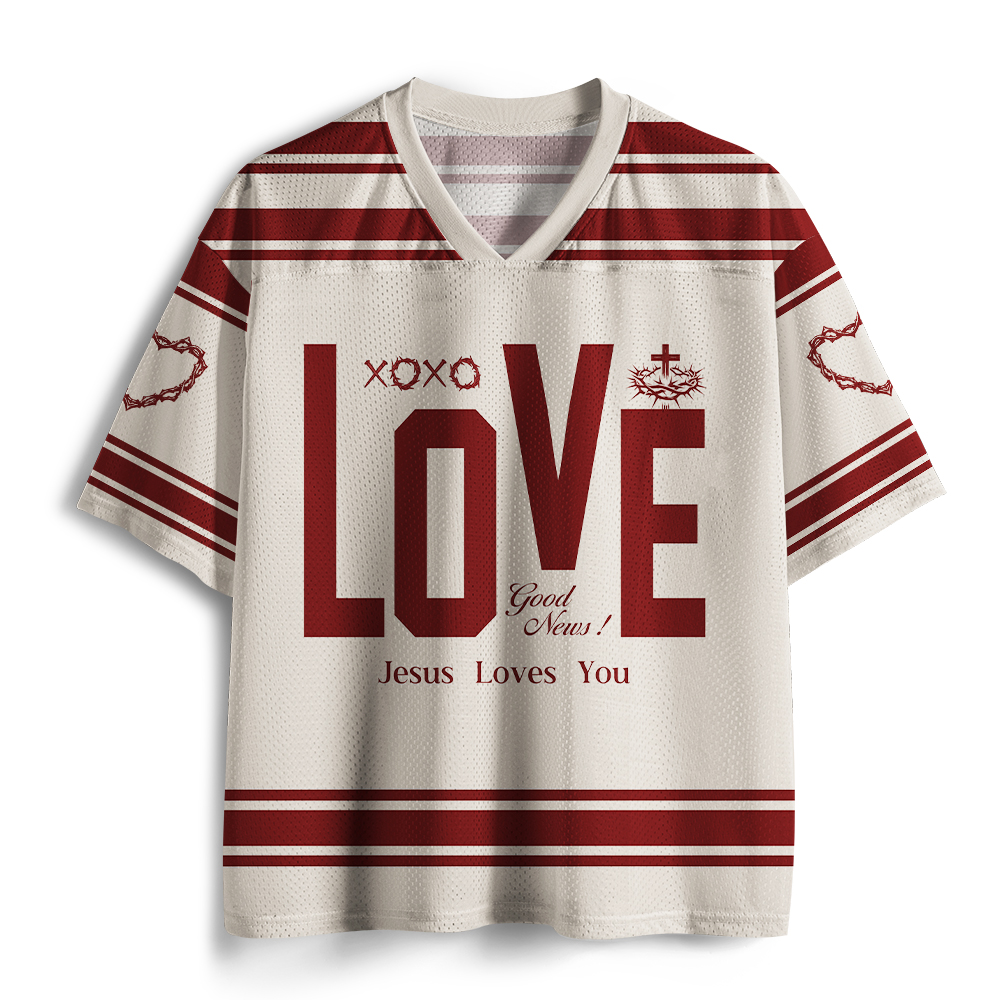 Jesus Loves You Christian Mesh Jersey