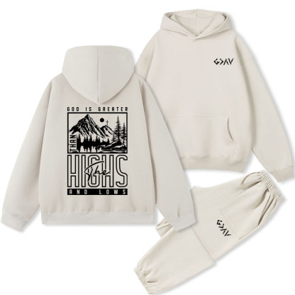 God Is Greater Christian Premium Fleece Hoodie Set