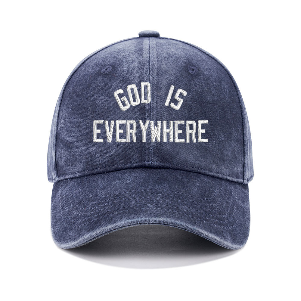 God is everywhere Christian Washed Hat