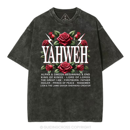 Yahweh Christian Washed T-Shirt