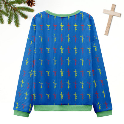 Birthday Jesus Ugly Sweater Design Christmas Christian Sweatshirt