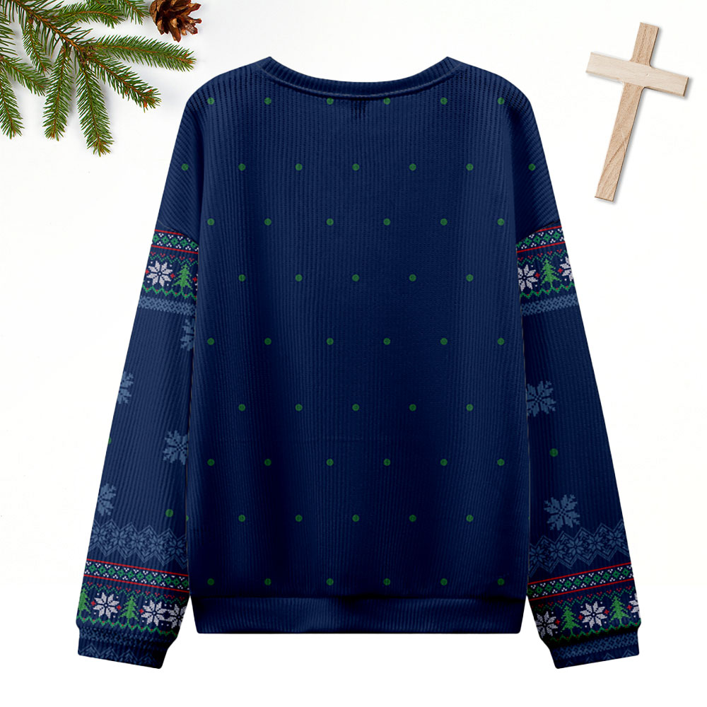 Jesus Loves You Heart Ugly Sweater Design Christmas Christian Sweatshirt