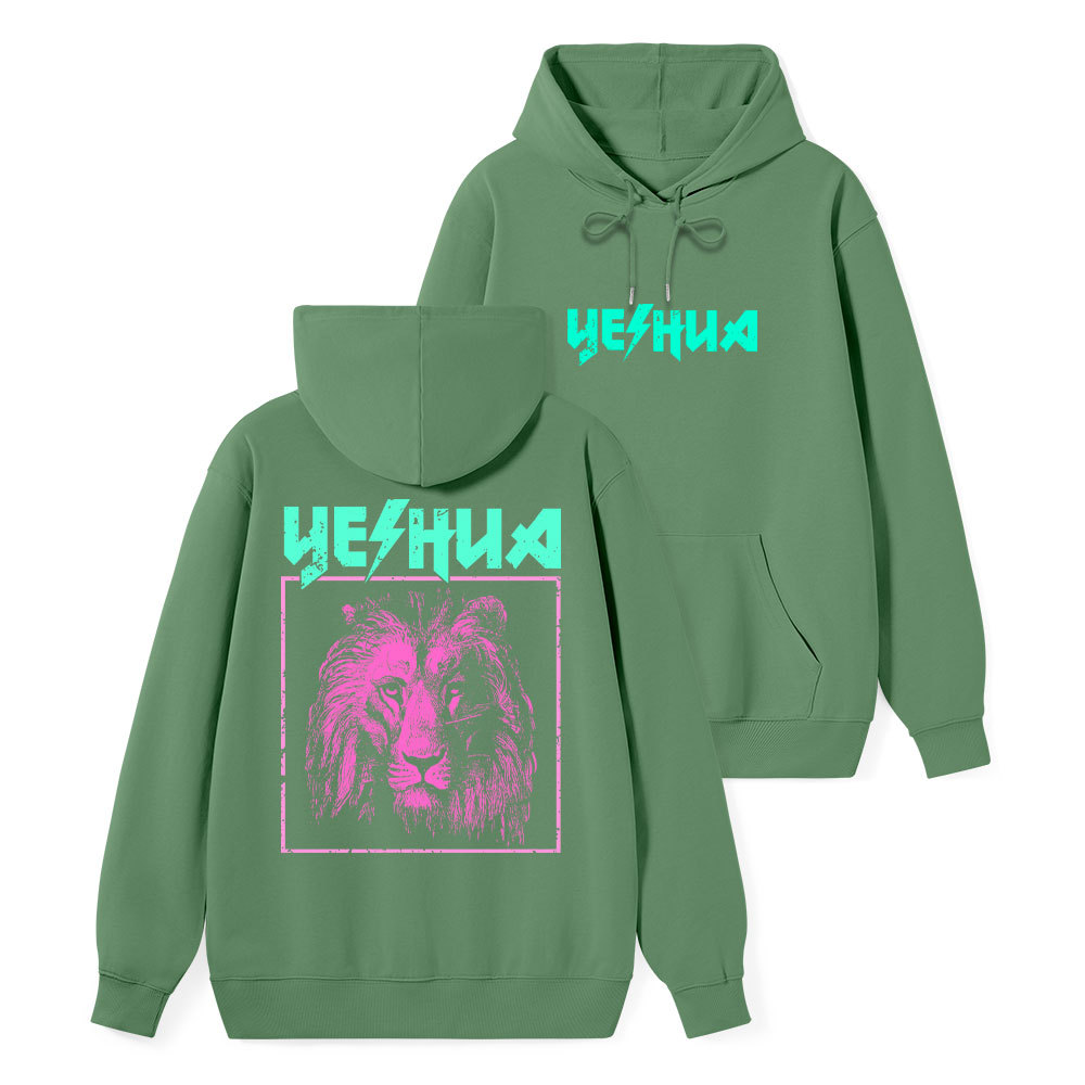 Retro Lion Yeshua Classic Christian Hoodie