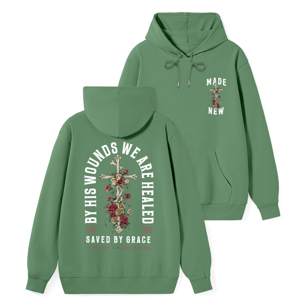 By His Wounds We Are Healed Classic Christian Hoodie