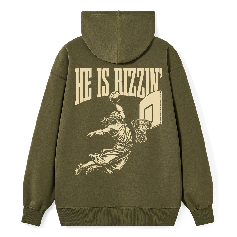 He Is Rizzin Classic Christian Hoodie