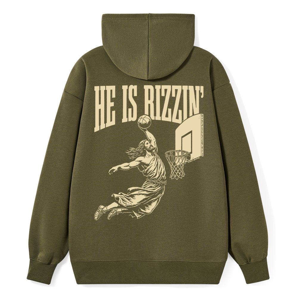 He Is Rizzin Classic Christian Hoodie