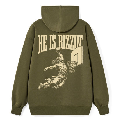 He Is Rizzin Classic Christian Hoodie