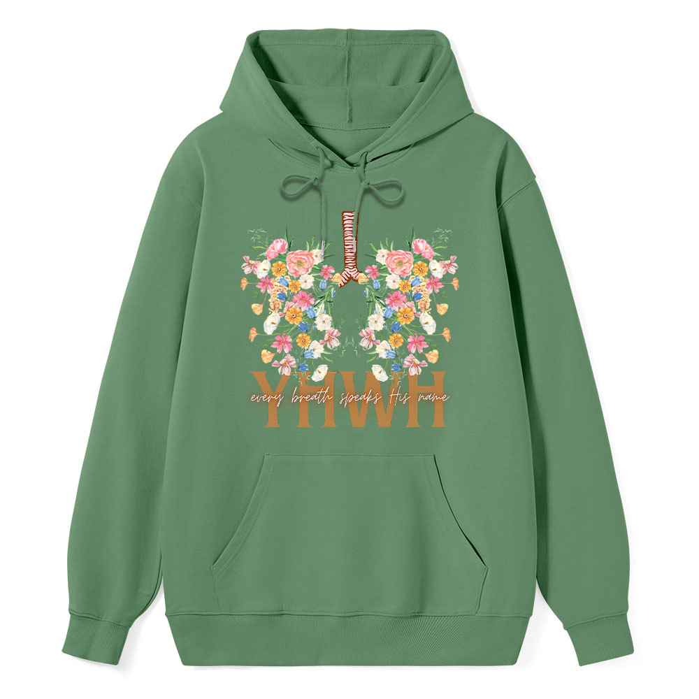 YHWH Floral Classic Christian Hoodie
