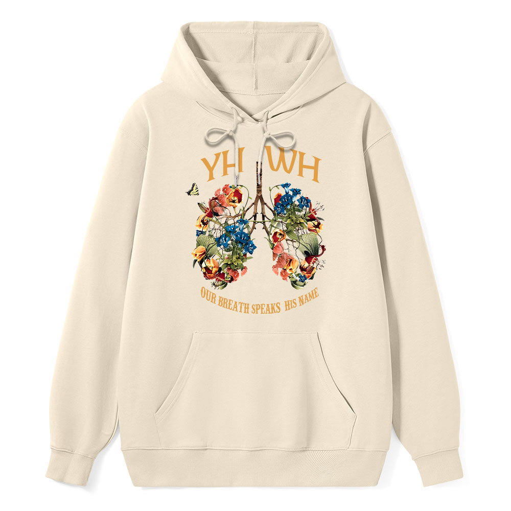 YHWH Our Breath Speaks His Name Classic Christian Hoodie