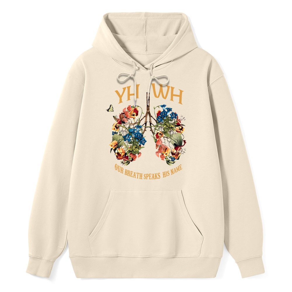 YHWH Our Breath Speaks His Name Classic Christian Hoodie