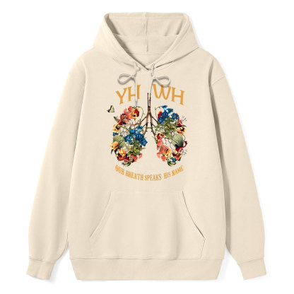YHWH Our Breath Speaks His Name Classic Christian Hoodie