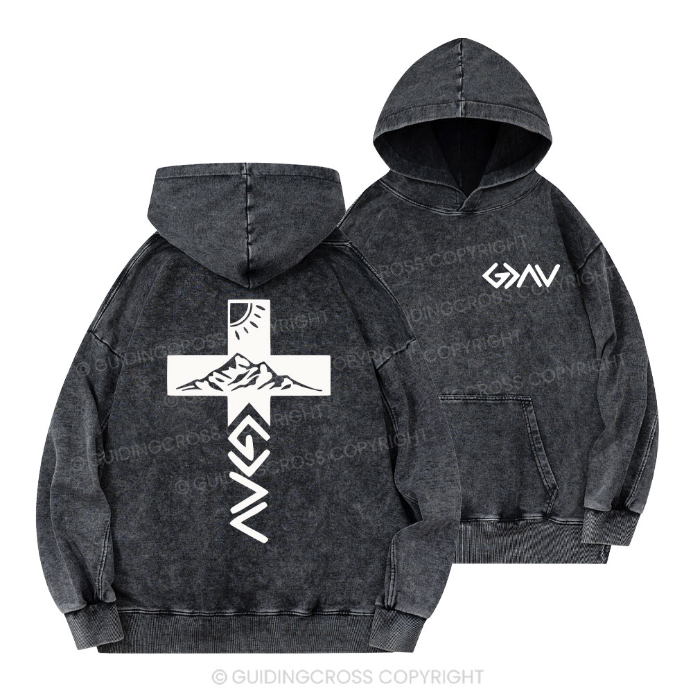 God Is Greater Than The Highs And Lows Christian Washed Hoodie