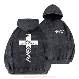 Image of God Is Greater Than The Highs And Lows Christian Washed Hoodie